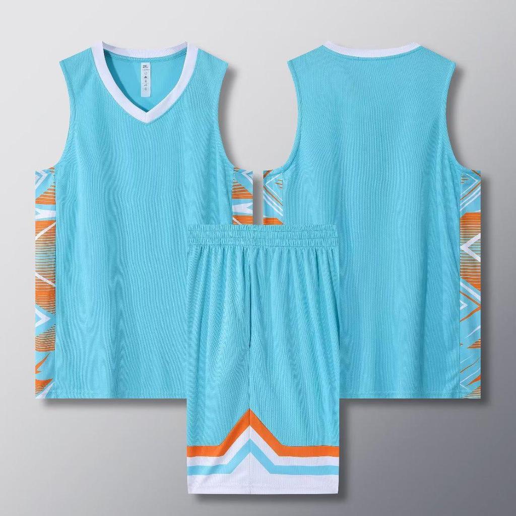 Summer College Student Tank & Short Sleeve Basketball Uniform for Outdoor Training and Fitness