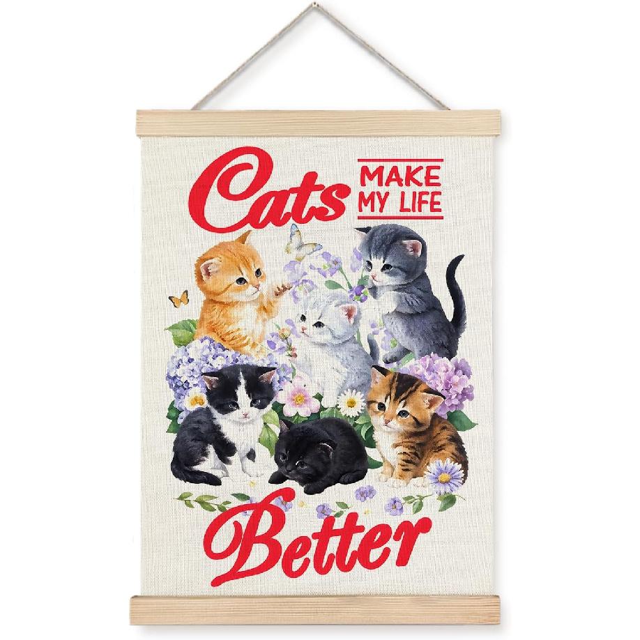 JINYO Bird Wall Decor, Bird Wall Art Poster, Bird Pictures Wall Decor, Bird Decor for Home, Gifts for Bird Lovers, Bird Prints Wall Art for Home Cat Lover Wall Art