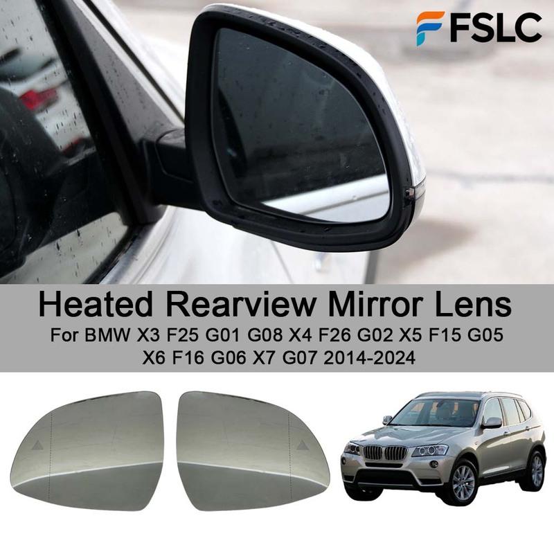 Cars Accessories Heated Rearview Mirror Lens For BMW X3 X4 X5 X6 X7 2014-2024 Car Rearview Accessories Car Upgrade