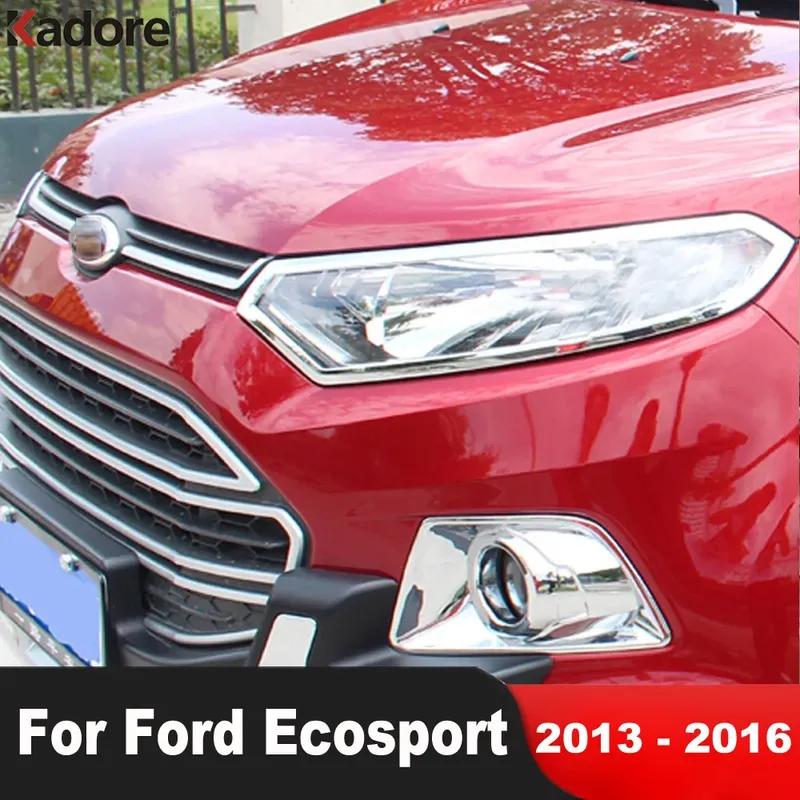 Хромированная накладка на корпус передней фары для Ford Ecosport 2013 2014 2015 2016, аксессуары
