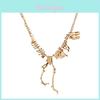 Dinosaur Skeleton Necklace With Alloy Material And Pendant For Gift And Travel Decor
