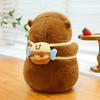 Backpack Cartoon Pibala Plush Toy Hamburger Capybara Doll Children Comfort Doll