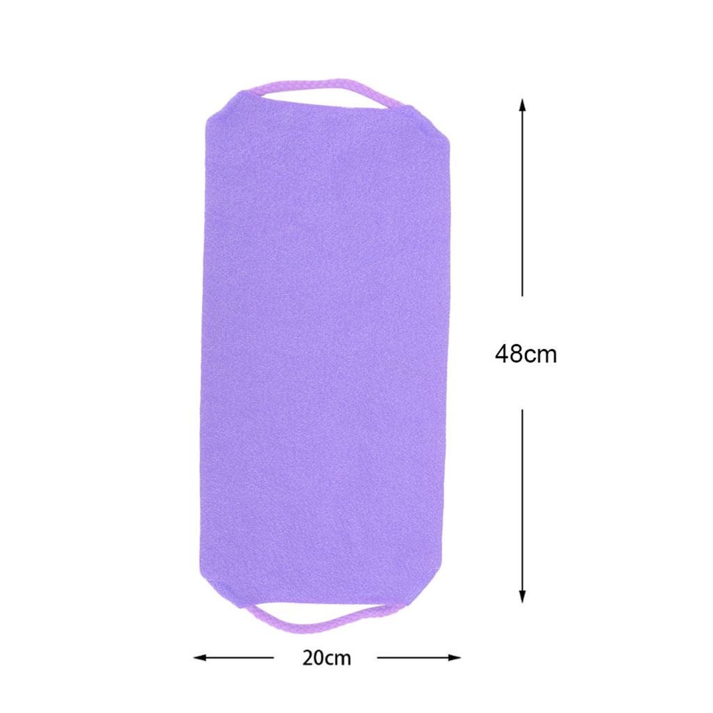 Exfoliating Rubbing Washcloth Elastic Shower Body Scrub Cleaning Massage Bath Towel StrapPurple