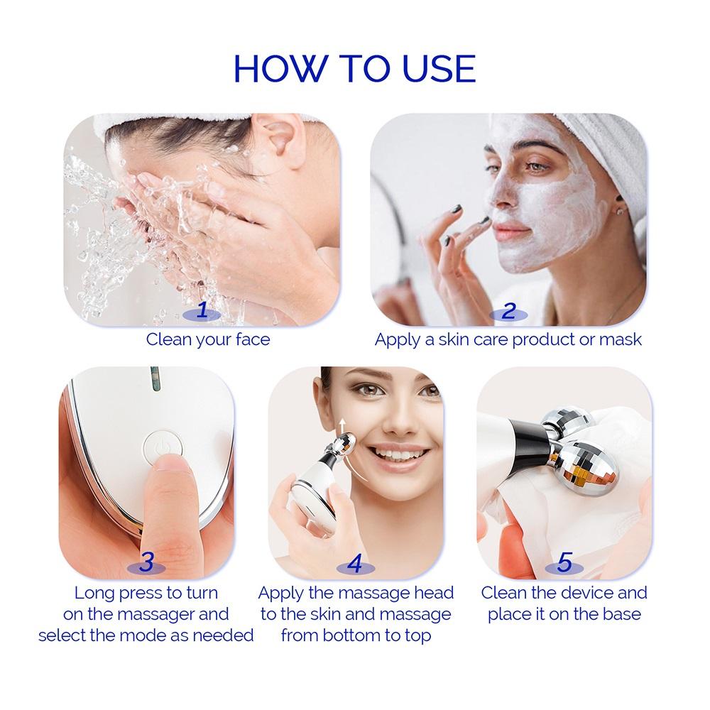 Foreverlily Gesichts- Körperroller Massagegerät Gesichtslifting Roller Kinnstraffer Doppelkinn Reduzierer Gesichts V-Linien Massage Roller Hautpflege