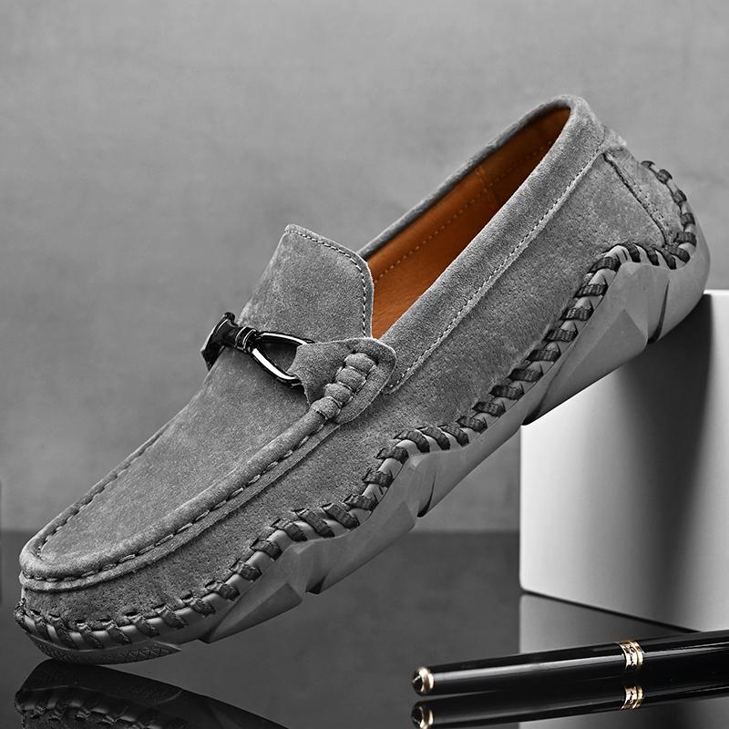 Sude Leather Men Shoes Luxury  Casual Slip On Formal Loafers Men Moccasins Italian Outdoo Male Driving Shoes Men Boat Shoes