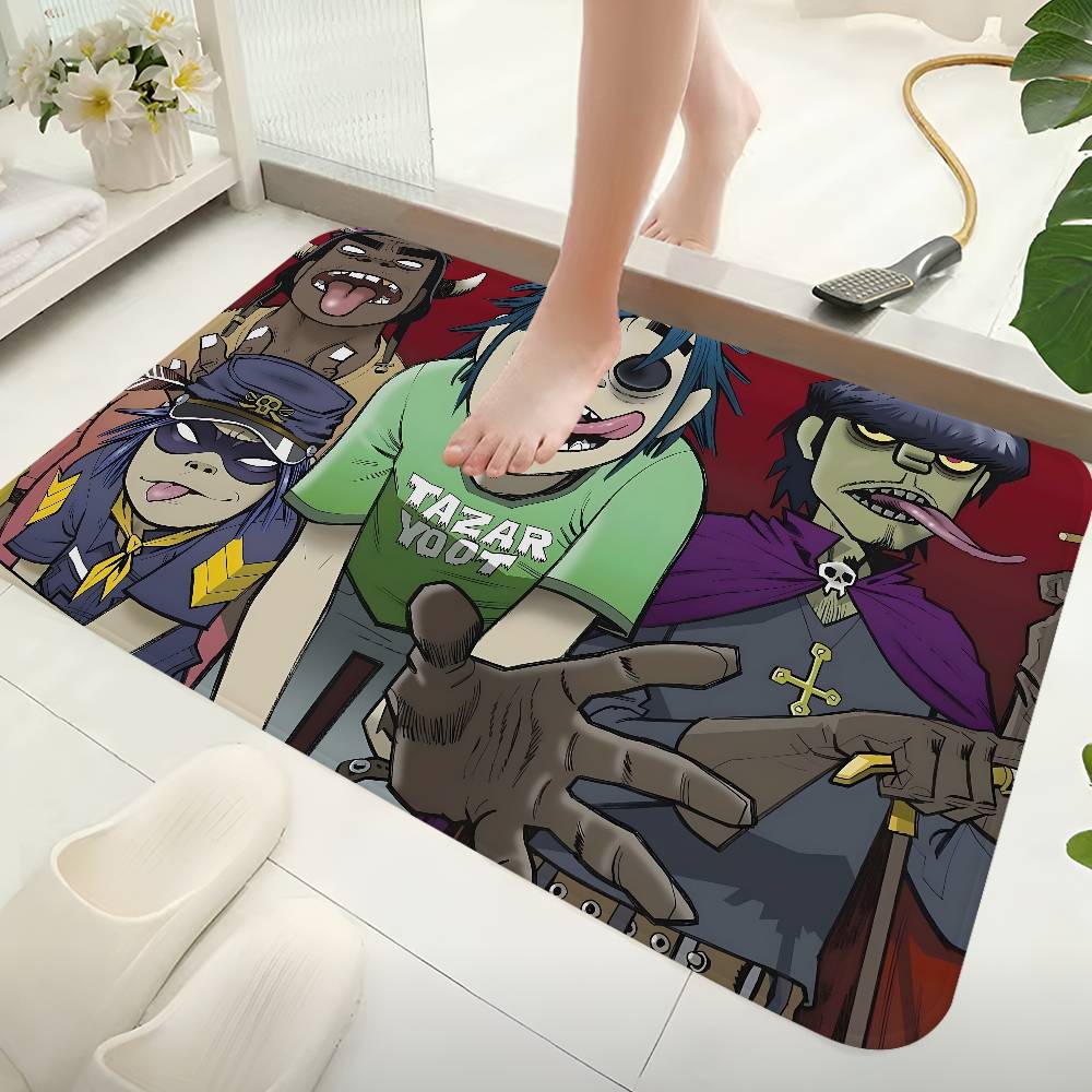 Gorillaz Band Bathroom Mat INS Style Soft Bedroom Floor House Laundry Room Mat Anti-skid Welcome Doormat