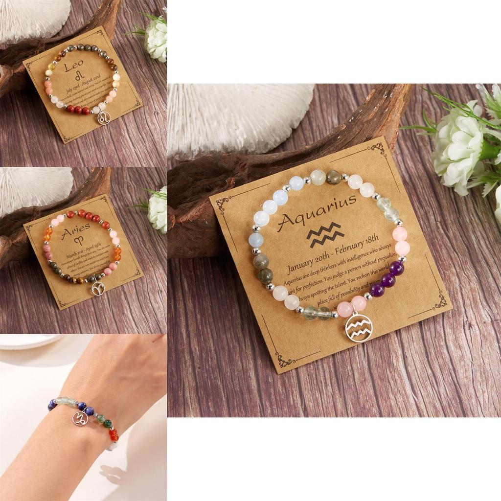 Constellation Stone Jewelry Bracelet For Women With Copper And Glass Beads For Travel