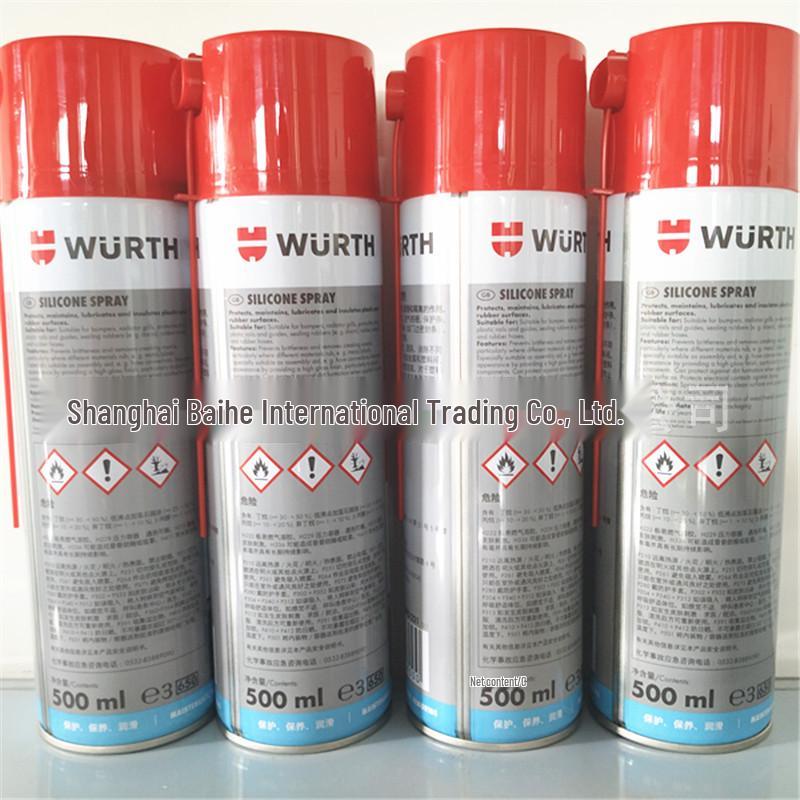 WURTH Silicone Spray for Rubber & Plastic Maintenance 500ML - Protects Car Window Rubber Strips