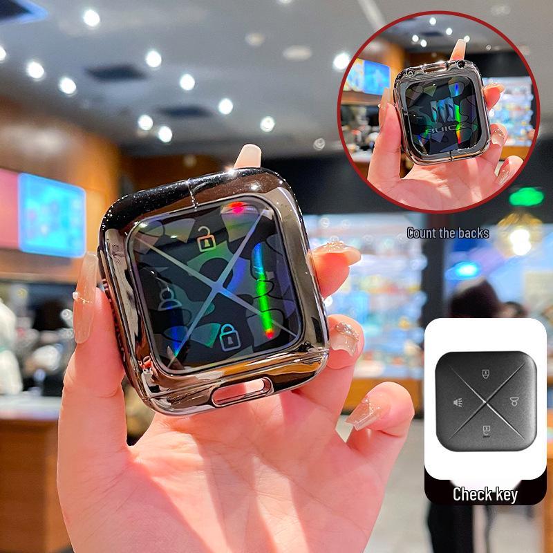 Buick E5 Titanium Cube Key Cover for 2025 LaCrosse Platinum with Bluetooth E4 Metal Full Coverage