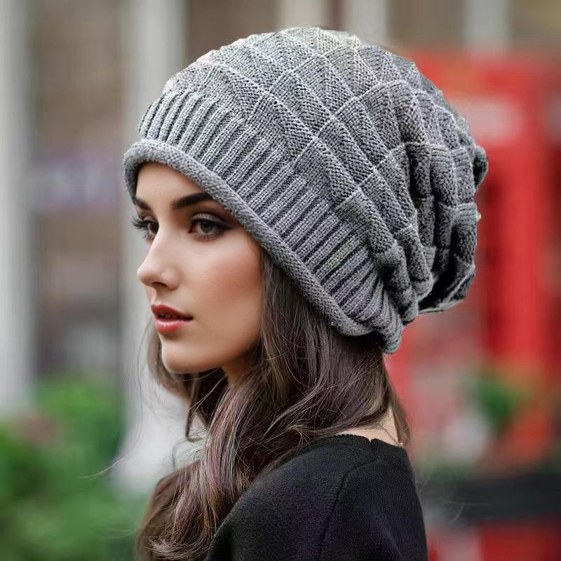 

1 шт. Шапки Модные Облегающие голову Ветрозащитные Вязаные Корейский стиль Женские Для беременных Шапки-бини Повседневные Теплые для ушей Свободные серый