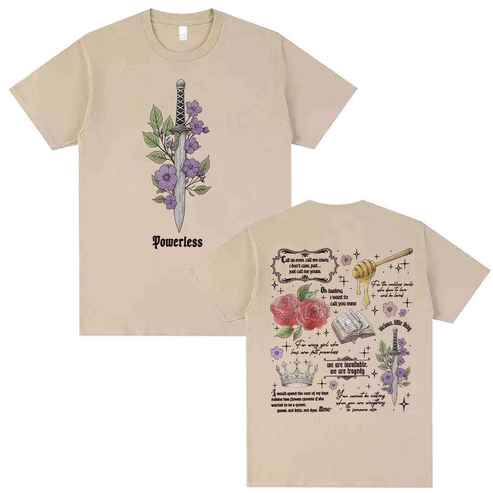 T-shirt Grafiche Powerless Bookish Kai Azer Ti Amo Citazioni Romantiche T-shirt Uomo Donna Moda Estiva Manica Corta T-shirt