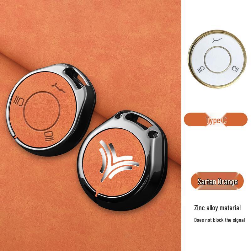 Nezha V Key Case - GT High-End Pro Full Wrap Metal Protective Shell with Buckle for New Energy Vehicles.