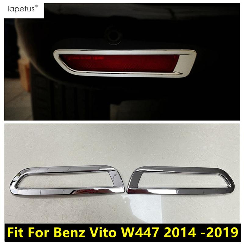 Rear Tail Fog Light Lamp Frame Decoration Cover Trim For Mercedes-Benz Vito W447 / V Class 2014 - 2025 ABS Chrome Accessories