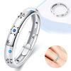 Women Ring copper Blue Zircon Snowflake Ring Winter Christmas Wedding Party Romantic Jewellery Gift High Quality