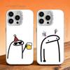 F-Flork Stick Figure Memes Phone Case For iPhone 17,16,15,14,13,12,11,Pro,Max,Plus,SE,Air,Mini Anti Fall White Bumper