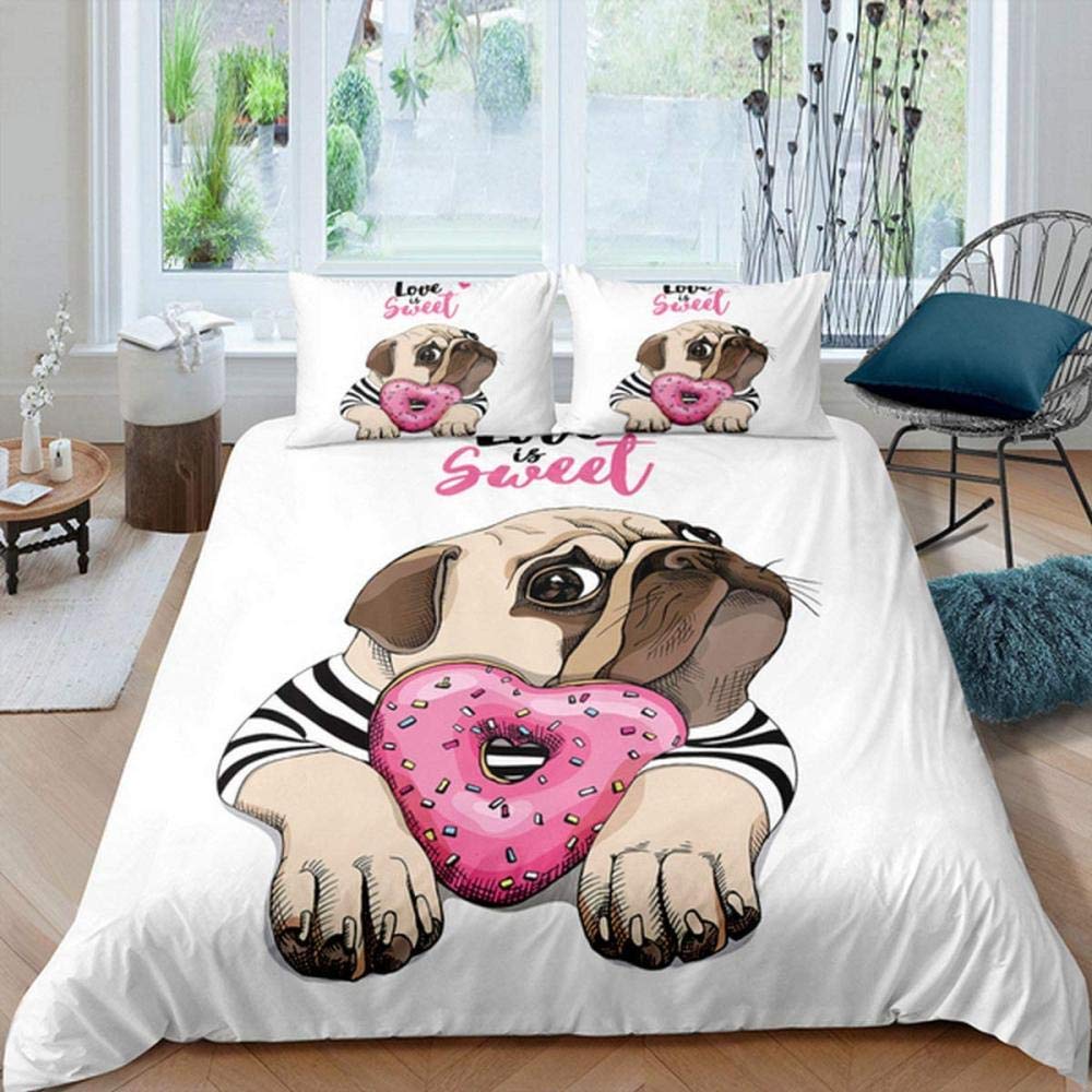 Donut Comforter Cover Dessert Duvet Cover Set Food Theme Quilt Cover Colorful Print Bedding Set For Child Boy Girl Bedroom Decor