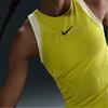 Nike Striped Jacquard Pattern Slim Fit Sleeveless Tank Top Women Tops Yellow FZ6475-344