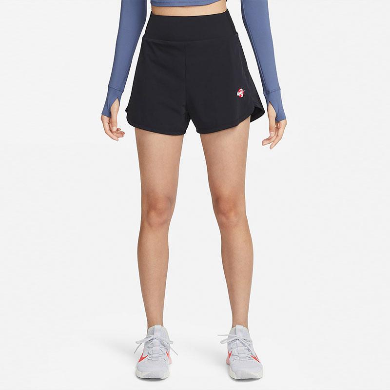 Nike Dri-FIT High-Waisted Dry-Lining Training Shorts Women Bottoms Black FQ0695-010