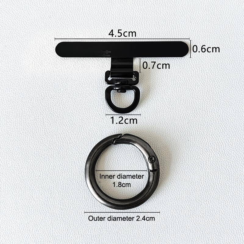 Κλιπ Κορδονιού Κινητού από Ανοξείδωτο Ατσάλι, Πάτραμα 360° Περιστρεφόμενο, Αντικλεπτικό, Κορδόνι Ανάρτησης Θήκης Κινητού, Αποσπώμενο Κούμπωμα, Εξαιρετικά Λεπτό