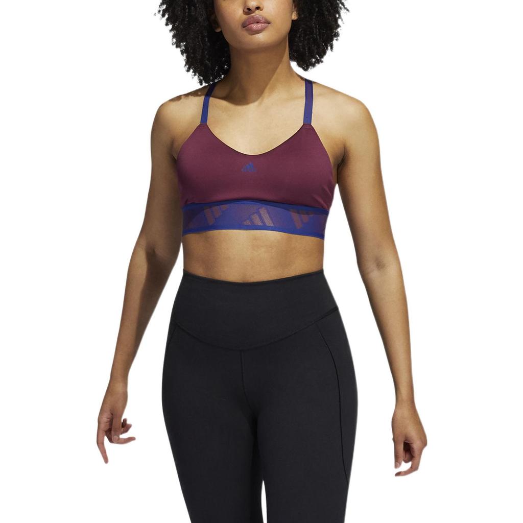 (WMNS) adidas All Me Light Support Training Bra Asia Sizing 'Burgundy Blue' Women's GR8181