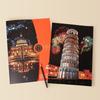 DIY 4PCS/Set A3 Colorful City Night Scenery Landscape Laser Scratch Painting With Tool Landmark Scratch Art Room Decor Gift