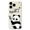 For iPhone 17 Pro Case Panda Pattern Printing Straight Edge TPU Phone Back Cover
