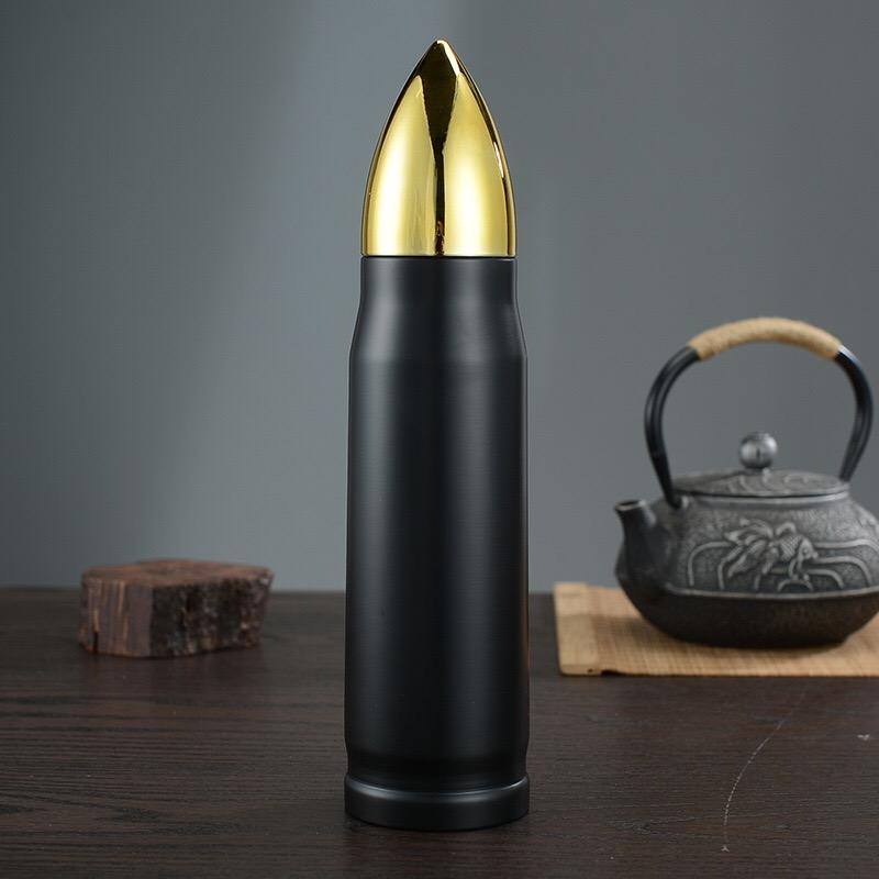 500/ml Bullet Shape Thermal Water Bottle Large Capacity Stainless Steel Water Bottle Portable Vacuum Flasks Thermos Cup