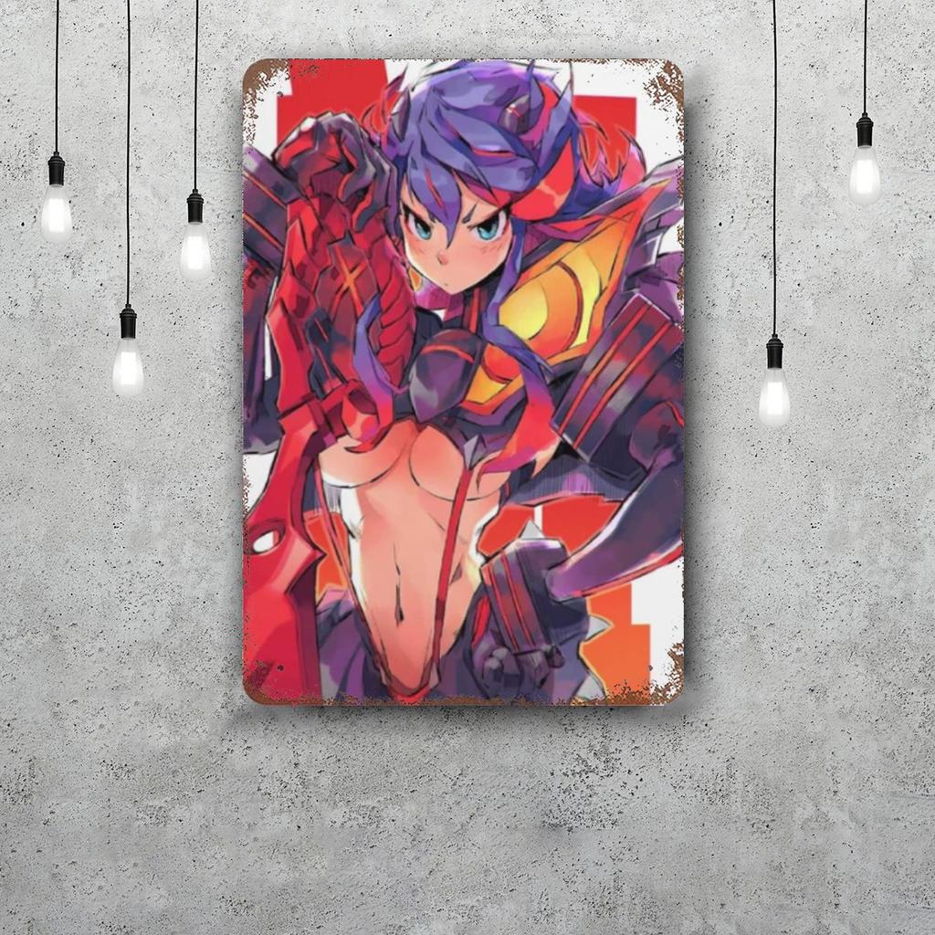ryuko matoi Retro Vintage Tin Sign Poster Decorative Plaque Metal Plate Wall Decor