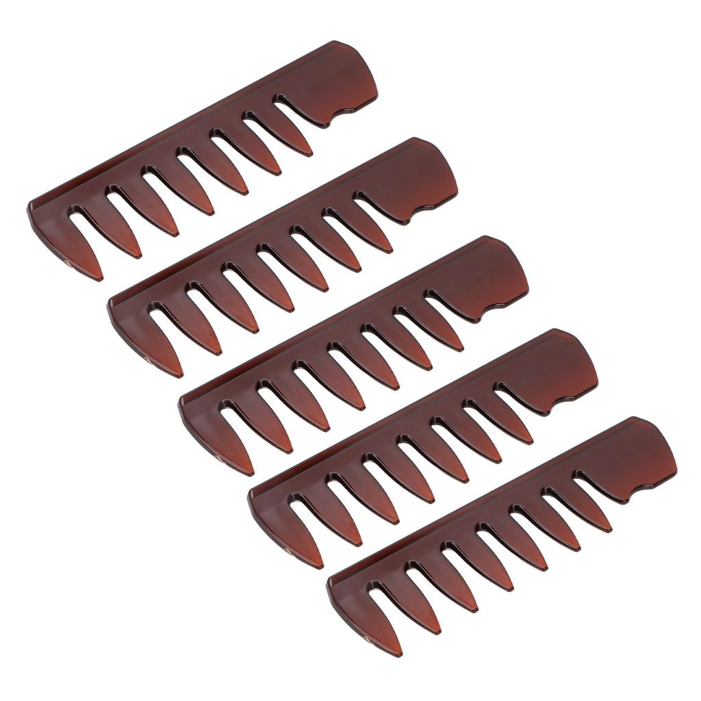 10pcs Styling Comb Wide Tooth Rounded Edge Thick Ergonomic Handle Lightweight Professional Comb for