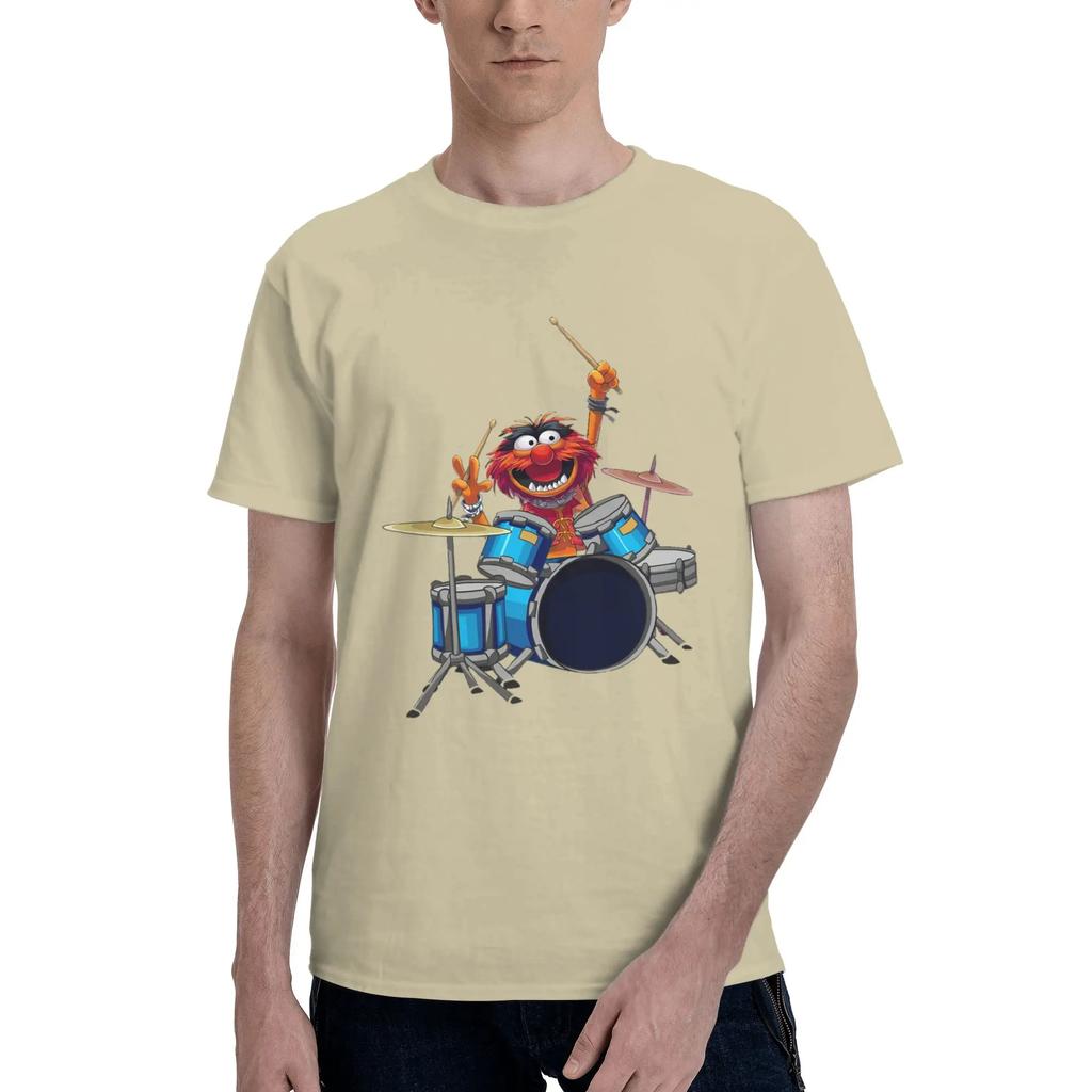 Animal Drummer The Muppets Show Men TShirt Oversized T Shirts Mens ONeck Cotton Tees Short Summer Male