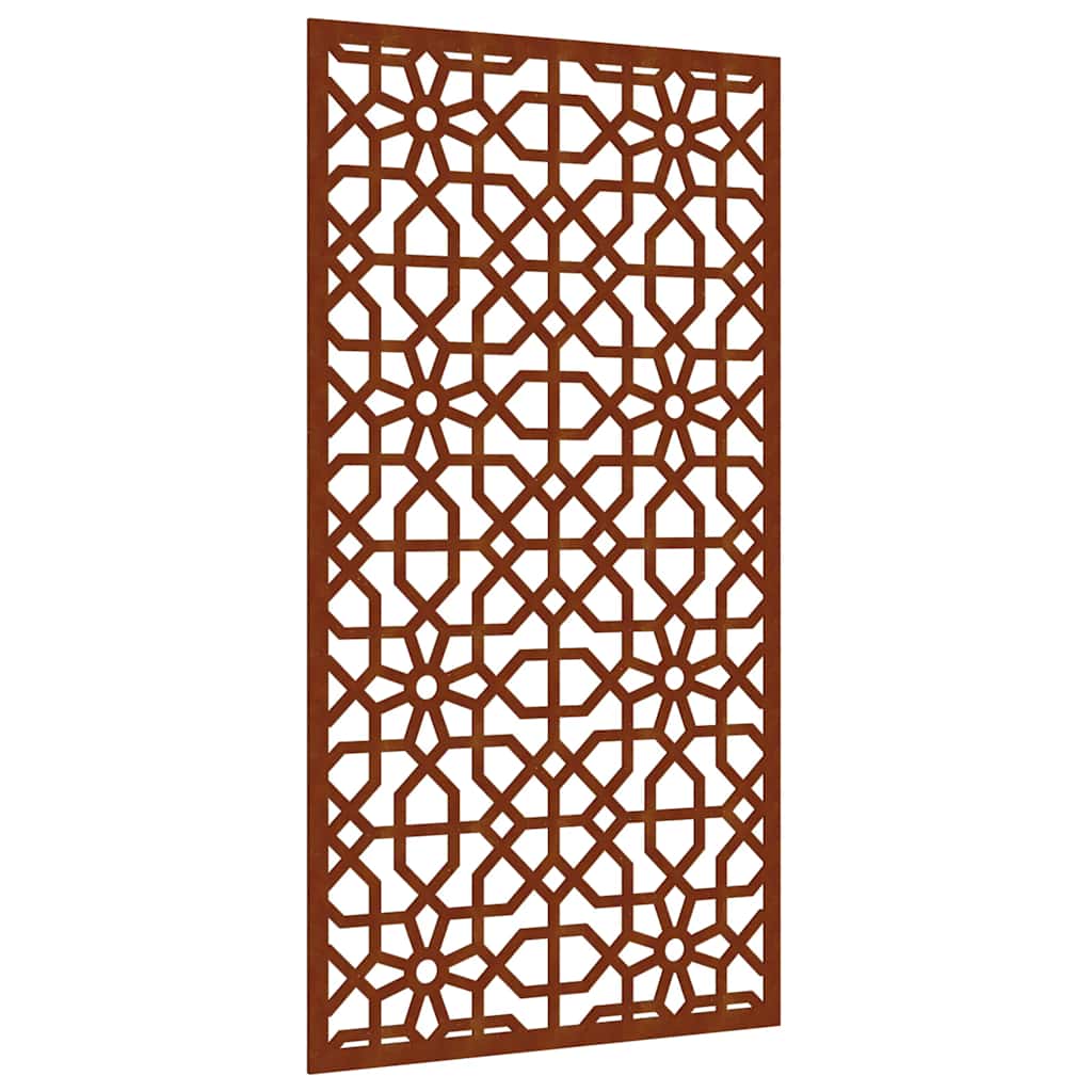 Gartenmauer-Dekoration 105 x 55 cm Cortenstahl Maurisches Design