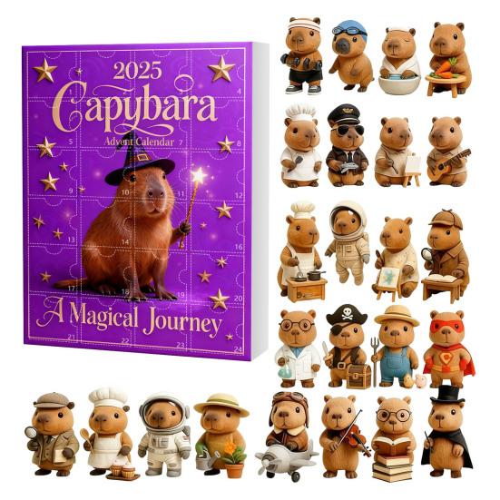 

Рождественский кулон в виде мультяшной капибары, 24-дневный рождественский календарь обратного отсчета, праздничный декор I
