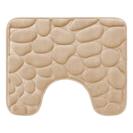 50cm Flannel U Shape Bathroom Rug Thick Absorbent Toilet Mat Non Slip Carpet Floor Pad Washable Bath Mat