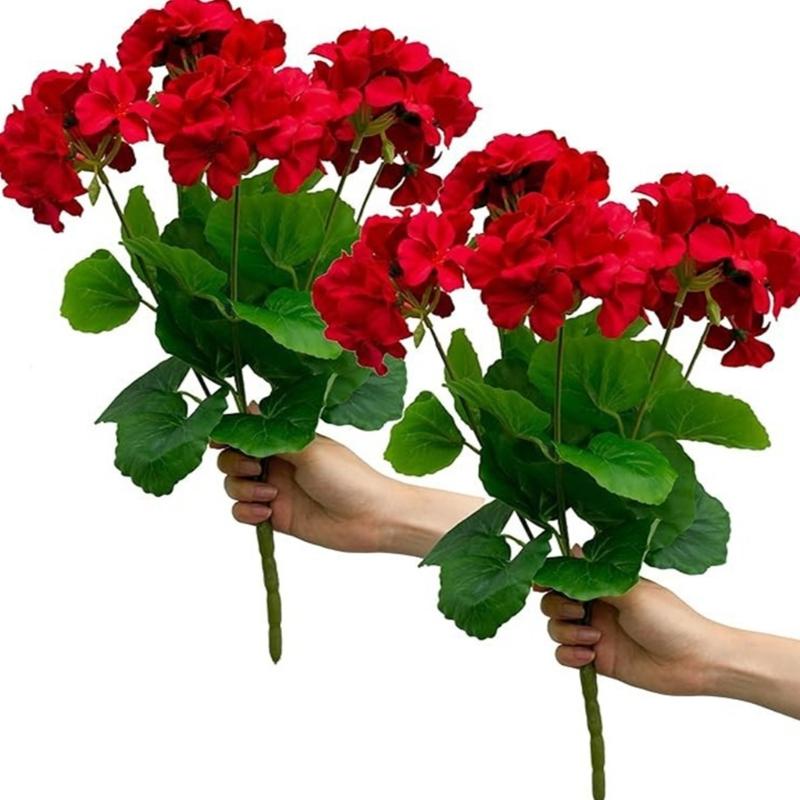 Artificial Begonias Flower Height 14Inch High Fade Resistant Artificial Flower For Wedding Bouquets Home Decoration