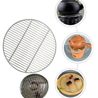 Camping Accessories Round Barbecue Tray Stainless Steel BBQ Grid