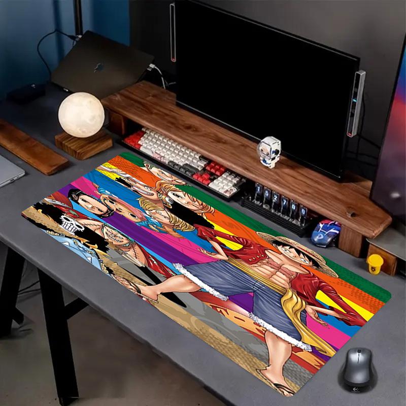 Tapis de Souris Imprimé One Piece, Tapis Antidérapant pour Clavier de Bureau, pour PC Portable Gaming Travail Utilisation Quotidienne, Cadeau Surprise Cool pour Festival
