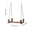 Bird Toys Wooden Perch Toy for Large Birds Natural Wood Parrot Swing Chew Toy Easy To Install for African Greys Mini Macaws