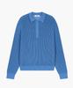 CUTZ Mesh Boucle Open Collar Pullover (Blue)
