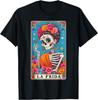 La Frida Tarot Card Dia De Los Muertos Sugar Skull Halloween Unisex T-Shirt Mens Womens Tees Top
