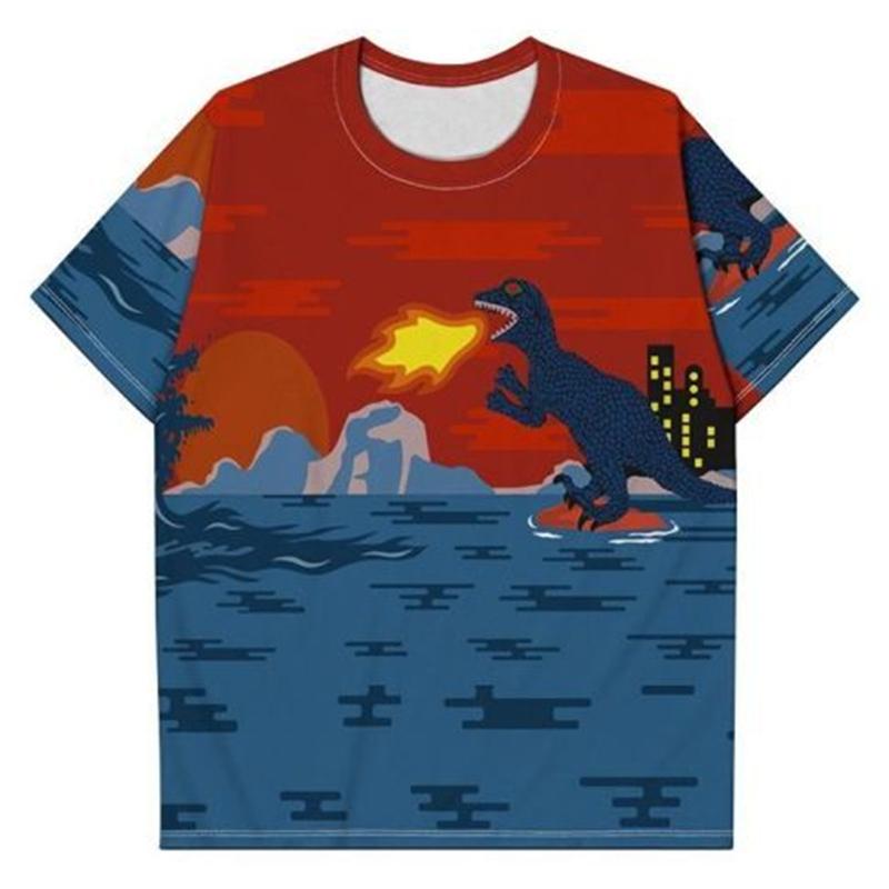 Summer Fashion Funny Casual T-shirt Daily Trend Hawaiian 3D Print Short Sleeve Tees Street Harajuku New Y2kTop