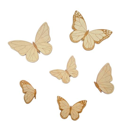 Wooden Butterfly Wall Decoration Farmhouse Rustic 3D Butterfly Wall Art Sculpture Home Living Room Kids Bedroom Wall Decorative Sign
