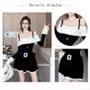 New Women's Sweet Spicy Girl Off-shoulder Long-sleeved Knitted Dress Women's Elegant Sling Pure Desire