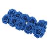 10pcs 8cm PE Foam Rose Flowers Deep Blue Wedding Decor