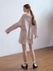 FABRICSEOUL Sweet Slip Frill Mini Dress_Beige Check