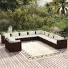 Day and Night - Day and Night Garden Furniture Set 11 Pieces Brown Synthetic Rattan Cushions