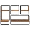 Wall Shelf Set 4 pcs Reclaimed Wood Look 65 x 25 x 30 cm Engineered Wood
