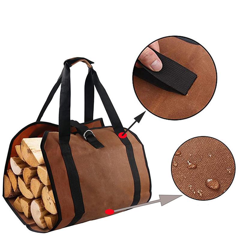 Winter Outdoor Handheld Portable Durable Firewood Storage Bag