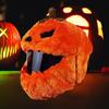 Eye Catching Cartoon Plush Cover Lovely Motorcycles Helmets Cover Portable Pumpkins Shape Cover for Costume Parties