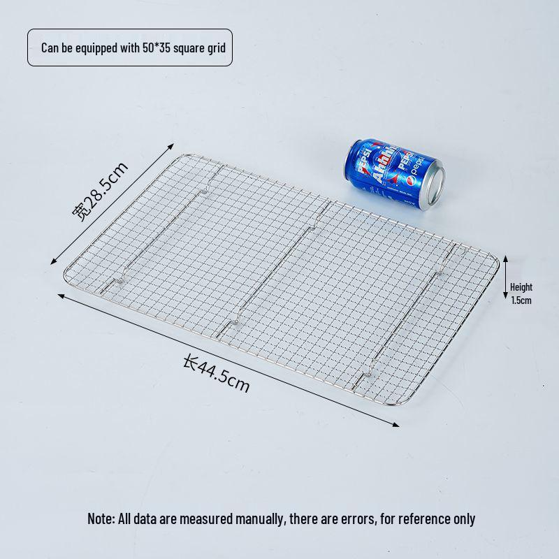 Rektangulært grillnett og tørkestativ i rustfritt stål med V-bendesign