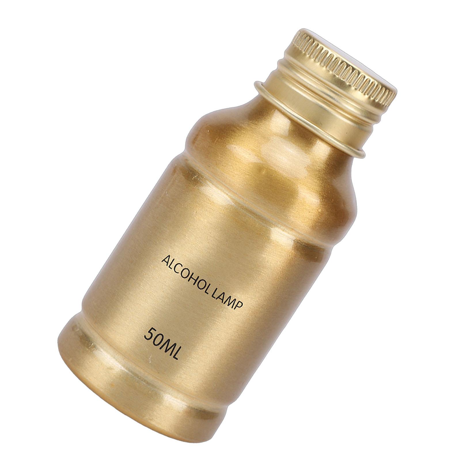 50ml Portable Alcohol Lamp Aluminum Alloy Case Alcohol Light for Outdoor Hiking Picnic Laboratory